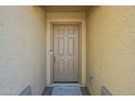 Close-up view of the front door, showcasing the entryway and welcoming facade at 36307 W El Greco St, Maricopa, AZ 85138
