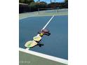 Close-up on pickleball equipment on the community court, for active fun at 3031 N Civic Center Plz # 205, Scottsdale, AZ 85251