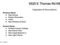 A list showing the upgrades to the property including flooring, kitchen, HVAC, windows and paint at 5525 E Thomas Rd # K6, Phoenix, AZ 85018