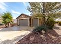 Two-car garage with well-maintained driveway and desert landscaping at 20515 N 271St Ave, Buckeye, AZ 85396