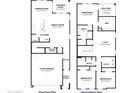 Detailed floor plan showcasing the layout of the home with dimensions for each room on both floors at 1123 E Mcneil St, Phoenix, AZ 85042