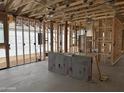 Interior framing of a home under construction shows layout, duct work, and electrical boxes at 7688 W Saddlehorn Rd, Peoria, AZ 85383