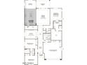 Detailed floor plan featuring an open-concept gourmet kitchen, great room, owner's suite, two-car garage, and covered patio at 40563 W Michaels Dr, Maricopa, AZ 85138