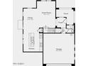 Open-concept floor plan with kitchen, dining area, great room, powder room and two-car garage on the first floor at 14628 W Sand Hills Rd, Surprise, AZ 85387