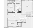 Second floor featuring a loft, three bedrooms, and two bathrooms, offering comfortable living spaces at 5405 W Jackalope Ln, Laveen, AZ 85339