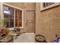 Cozy patio area with potted plants, offering a private outdoor space for relaxation and enjoyment at 5415 E Mckellips Rd # 24, Mesa, AZ 85215