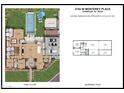 Detailed floor plan showcasing the layout of the home, including the pool, garage, and basement at 2742 W Monterey Pl, Chandler, AZ 85224