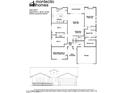 Detailed floor plan showing layout of the home with 4 bedrooms, 3 bathrooms, kitchen, living spaces and garage at 4846 E Piccadilly Rd, Phoenix, AZ 85018