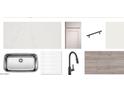Showcasing modern kitchen materials including white quartz counters and stainless steel sink at 5633 W Mcneil St, Laveen, AZ 85339