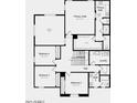 Detailed second floor plan showcases primary suite, bedrooms, laundry and bath at 5124 W Top Hand Trl, Laveen, AZ 85339