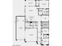 Detailed floor plan showcasing the layout, including the RV garage, bedrooms, kitchen, and outdoor living area at 5206 W Top Hand Trl, Laveen, AZ 85339