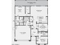 Detailed floor plan showcasing the layout of the primary suite, kitchen, and flex room at 39174 N Kaden Ln, San Tan Valley, AZ 85140