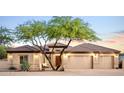 Charming home featuring a mature tree, lush desert landscaping, and a spacious three-car garage at 103 W Tanya Rd, Phoenix, AZ 85086