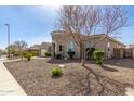 Charming house showcasing a turret detail, complemented by desert landscaping, and inviting curb appeal at 4884 S Hemet St, Gilbert, AZ 85298