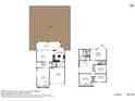 House floor plan showing layout of rooms, including kitchen, living area, bedrooms, and backyard at 28793 N Spur Dr, San Tan Valley, AZ 85143