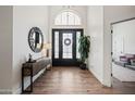 Welcoming foyer featuring hardwood floors, high ceilings, and designer accents at 2251 N 32Nd St # 10, Mesa, AZ 85213