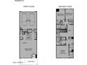 Detailed floor plan showcasing the layout of the home, including the living spaces and bedrooms at 2663 S Equestrian Dr # 106, Gilbert, AZ 85295