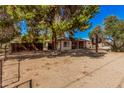 Exterior view of the home showcasing the yard and mature trees, providing a serene and private setting at 6648 S 27Th Ave, Phoenix, AZ 85041