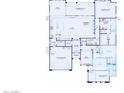 Detailed floorplan of a new home showcasing the layout of rooms and outdoor living spaces at 26535 W Mcrae Dr, Buckeye, AZ 85396