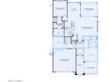 Detailed floor plan showcasing the layout of the home, including bedrooms, bathrooms, and living areas at 26982 W Lone Cactus Dr, Buckeye, AZ 85396