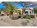 Attractive single-Gathering home showcasing desert landscaping with mature trees and a well-kept lawn at 16102 E Glenview Dr, Fountain Hills, AZ 85268