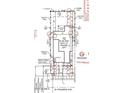 A site plan showing the home's footprint with outdoor living space, landscaping, and setbacks at 8831 W Pasadena Ave, Glendale, AZ 85305