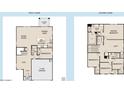 Layout of the home's first and second floor shows the distribution of rooms and common areas at 13235 E Verbina Ln, Florence, AZ 85132