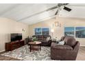 Inviting living room with ample seating, natural light, and modern flooring at 5402 E Mckellips Rd # 326, Mesa, AZ 85215