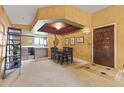 Inviting dining room showcases unique architectural details, stylish furniture, and ample natural light at 3031 N Civic Center Plz # 339, Scottsdale, AZ 85251