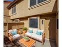 Cozy outdoor patio with comfortable seating, perfect for relaxing and entertaining at 4601 N 102Nd Ave # 1036, Phoenix, AZ 85037