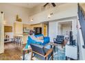 Bright living room with vaulted ceilings, modern furniture, and an open floor plan at 1005 E 8Th St # 3017, Tempe, AZ 85281