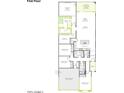 Open-concept first floor plan showcasing a primary suite, island kitchen, and outdoor living space at 338 E Las Perlas Ln, San Tan Valley, AZ 85140