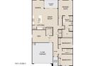 Detailed floor plan showcasing the layout, including the kitchen, bedrooms, and great room at 24088 W Bowker St, Buckeye, AZ 85326