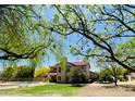 Expansive backyard showcasing lush greenery, a pool, and the home's exterior at 4750 W Saddlehorn Rd, Phoenix, AZ 85083