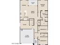 Detailed floor plan showcasing the layout of a three-bedroom home, including the primary suite and kitchen at 5631 W Summerside Rd, Laveen, AZ 85339