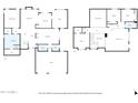 Detailed floor plan showcasing the layout of a two-story home, including room dimensions and placements at 6334 E Le Marche Ave, Scottsdale, AZ 85254