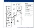 Aries first floor plan featuring three bedrooms, a flex room, and a three car tandem garage at 13448 W Auburn Dr, Peoria, AZ 85383
