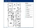 Layout of the Caden floor plan featuring 4 bedrooms, 2.5 bathrooms, and a 3-car garage at 28285 N 134Th Dr, Peoria, AZ 85383