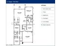 Detailed floor plan showcasing 1,821 sqft, three bedrooms, and a two-car garage at 28420 N 134Th Ave, Peoria, AZ 85383