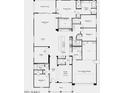 Detailed floor plan showcasing the layout of the home, including bedrooms, bathrooms, and living spaces at 19072 E Caledonia Dr, Queen Creek, AZ 85142
