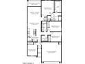 Well designed floor plan showcasing four bedrooms, two bathrooms, and a covered patio with a two car garage at 35540 N Breezy Ln, San Tan Valley, AZ 85140