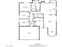 Detailed floor plan showcasing the layout of a single-story home with four bedrooms, baths, kitchen, living, dining, breakfast, and garage at 4536 E Beck Ln, Phoenix, AZ 85032