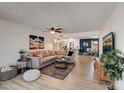 Bright and airy living room showcasing a modern design with an open floor plan and stylish decor at 1015 E Concorda Dr, Tempe, AZ 85282