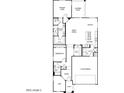 Detailed floor plan showcasing a 2-car garage, den, two bedrooms, primary suite, open great room, dining, and kitchen at 41935 W Hospitality Ln, Maricopa, AZ 85138