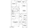 Detailed floor plan showcasing the layout of the home with bedrooms, bathrooms, and living spaces at 23139 E Lords Way, Queen Creek, AZ 85142