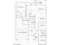 Detailed floor plan showcasing the layout of the home, including the garage, bedrooms, and living spaces at 3783 E Gold Mountain Ave, San Tan Valley, AZ 85143