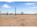 Expansive desert-style front yard, providing ample space and showcasing natural arid landscaping, ideal for low-maintenance living at 33608 W Campbell Ave, Tonopah, AZ 85354