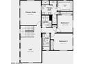 Upstairs floor plan with 3 bedrooms, 2 baths, laundry room and large open loft space at 16807 W Hope Dr, Surprise, AZ 85388