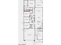 Detailed floor plan showcasing the layout of the home with its bedrooms, bathrooms, kitchen, and great room at 10854 E Tiburon Ave, Mesa, AZ 85212