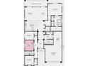 Detailed floor plan highlighting four bedrooms, flex space, three-car garage, and open-concept living areas at 14334 W Calle Lejos Rd, Surprise, AZ 85387